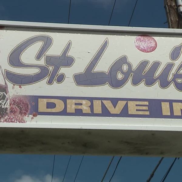File -- St. Louis Drive-In store sign.