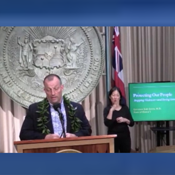 Governor Josh Green, M.D. signs new legislation on domestic violence and human trafficking on Wednesday, June 14, 2023 in Honolulu, Hawaiʻi.